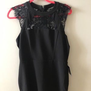 Black formal lace dress